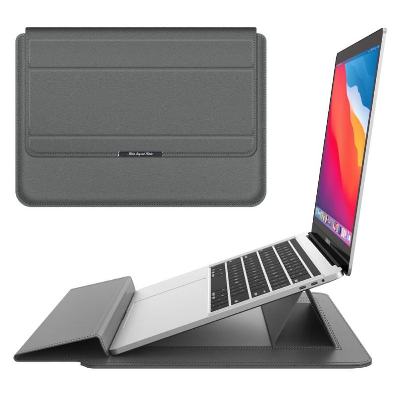 3-in-1 Laptop Sleeve With Built-in Stand MacBook Air Pro 13.3 14 16.1 Inch PU Leather Protective Case