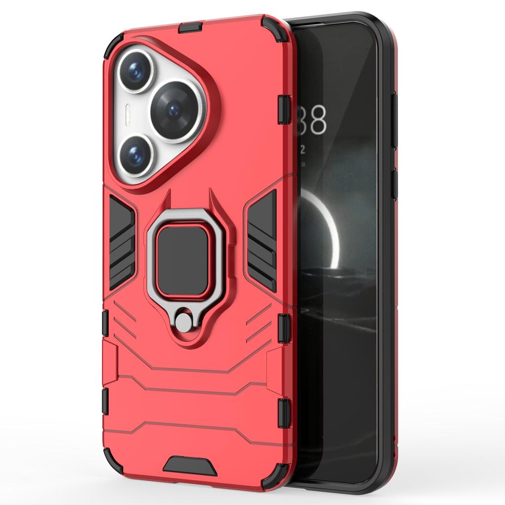 For Huawei Pura 70 Case Slim-Fit PC+TPU Ring Holder Kickstand Protective Cover