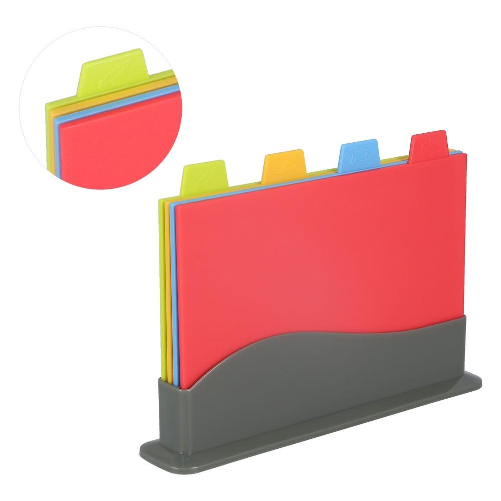 4PCS Thickened Design Chopping Board PP Food Chopping Block Cutting Board Food Preparation