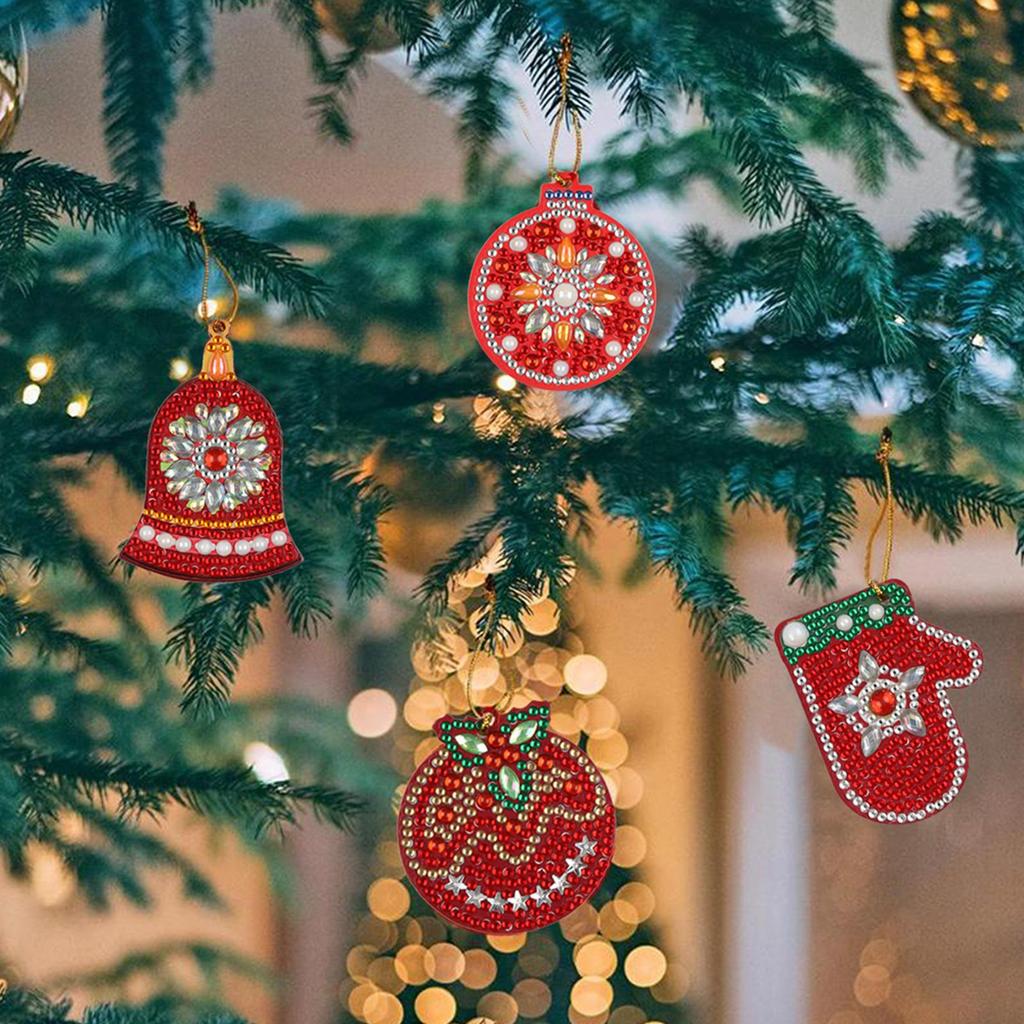 Creative Christmas Pendant DIY Diamond Mosaic Merry Christmas Board Ornaments DIY Gifts Indoor Table Fireplace Decoration