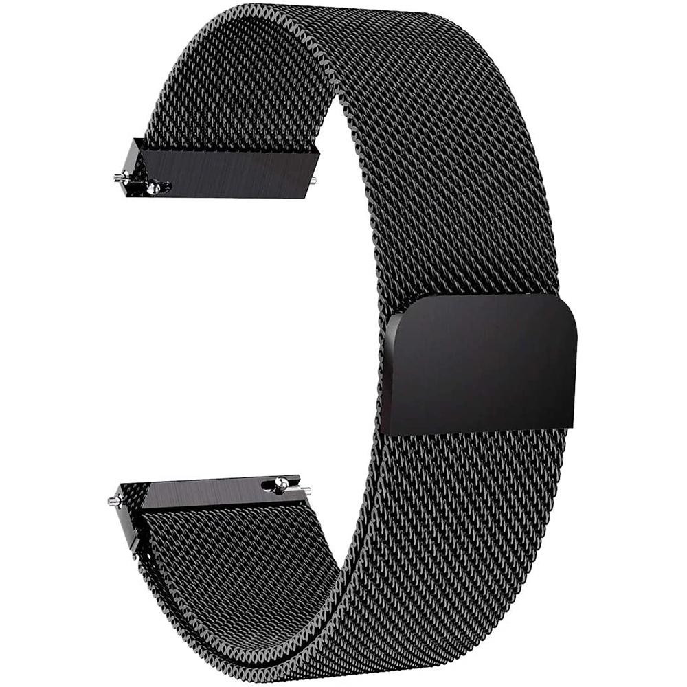 For Garmin Vivoactive 3/Vivoactive 3 Music/Venu Stainless Steel Mesh Milanese Smartwatch Replace Strap Adjustable Wrist Band (20mm)