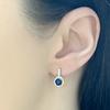 Silver Earrings with Nano 0.75ct Sapphire (1969151)