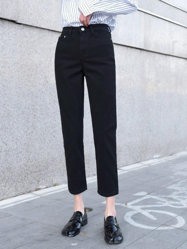2025 Women's High Waist Summer Slimming Straight Leg Cropped Jeans