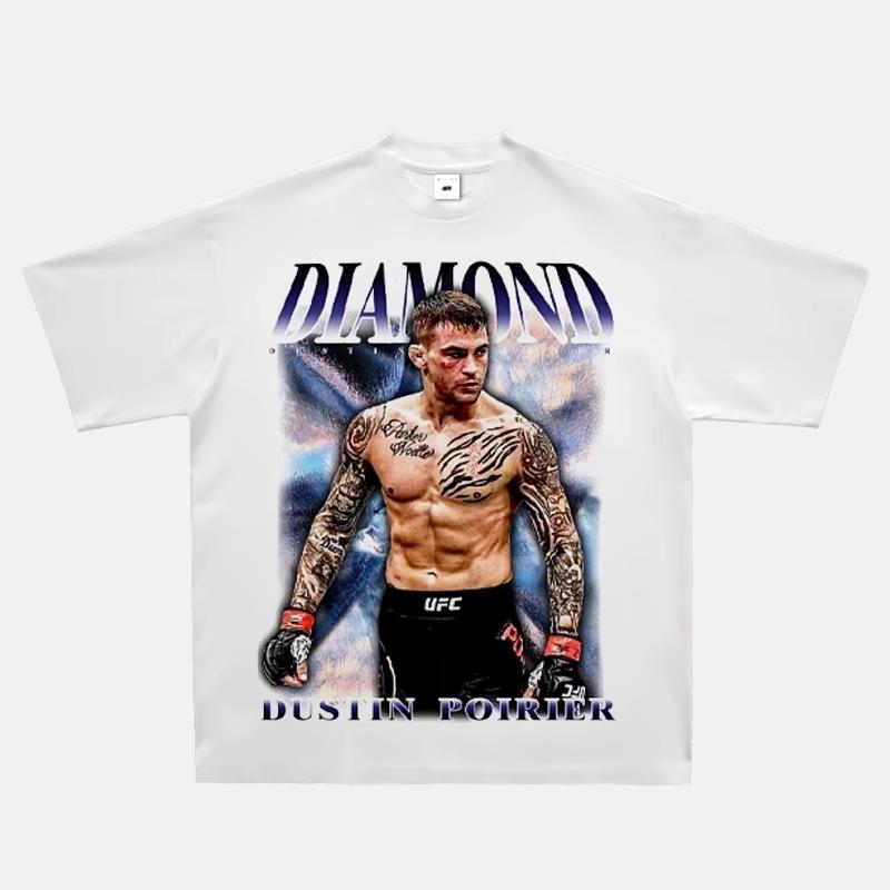 2024 New Fashion Oliveira Oliveira T-shirt UFC Printed Short Sleeve American Vintage Small Neckline Fighting Top Vintage