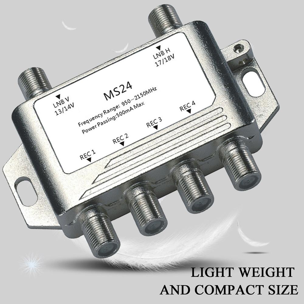 2 In 4 RF TV Satellite Splitter MultiSwitch FTA LNB Switch For Cascade Satellite Separation Antenna Cable Satellite Dropshipping
