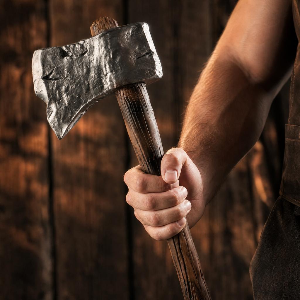 Axt Requisite für Halloween Kostüm - Realistisches Holzfällerbeil Zubehör