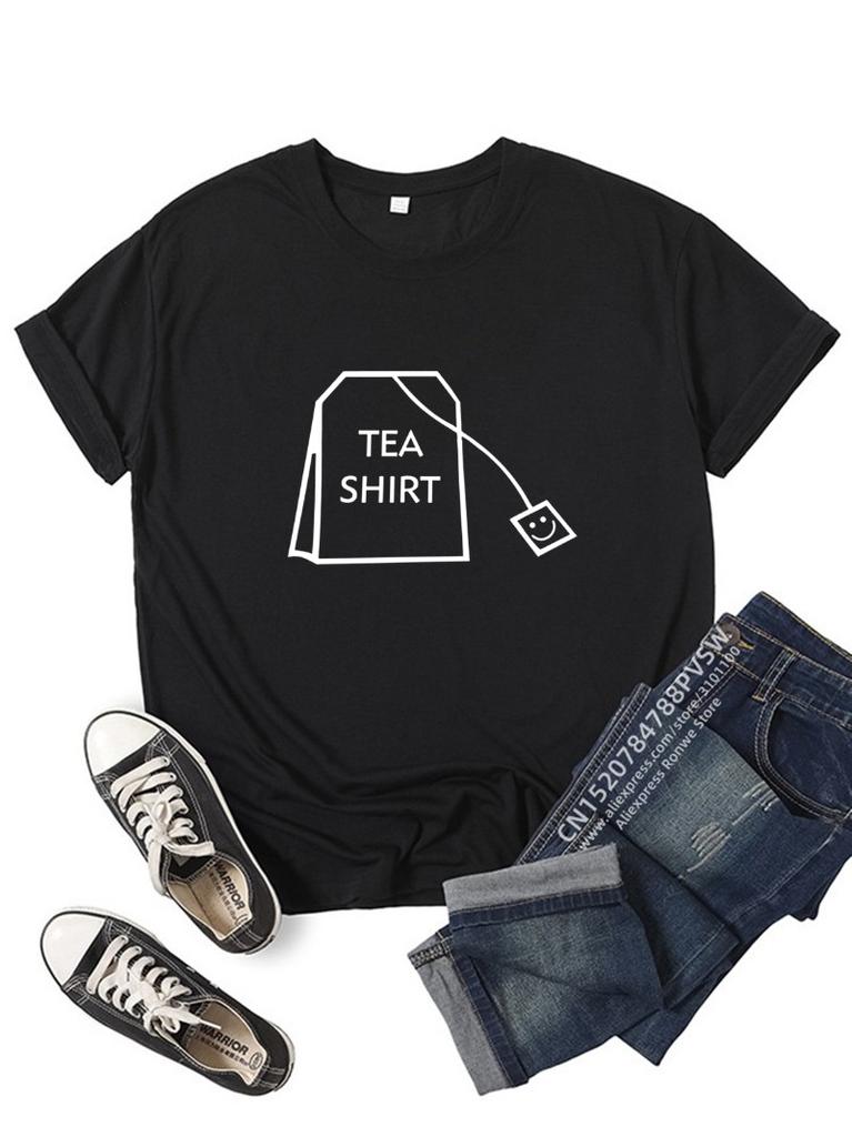 Asian size Funny Tea Shirt T-shirts Women Summer Clothes 100%cotton T Shirt Graphic Tee Swag Ca