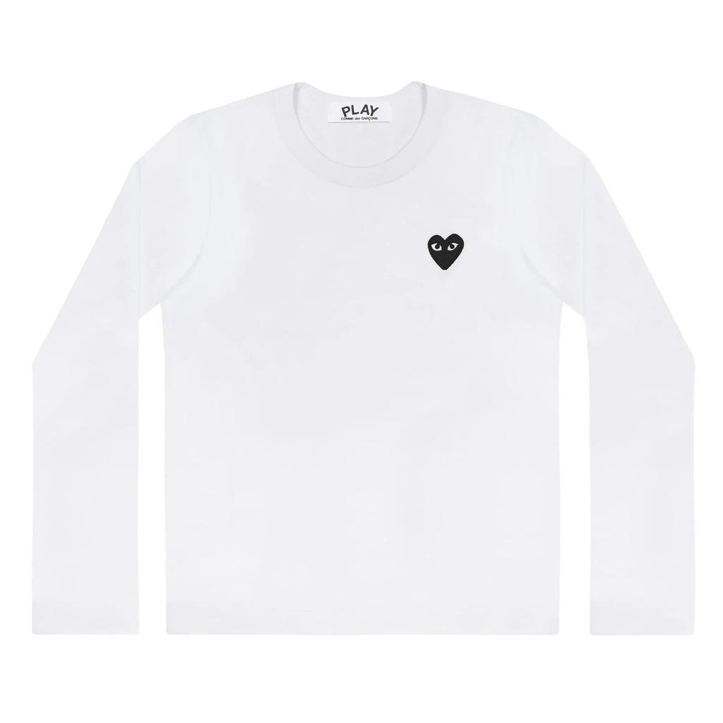 COMME Des GARCONS PLAY CDG Unisex Long Sleeve T-Shirt AX-T120-051 White