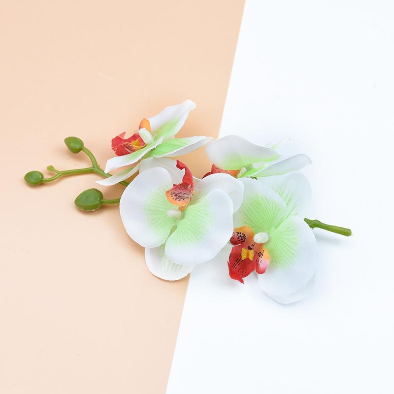 4Pcs/Bundle Home Decoration Accessories Decorative Flowers Wreaths Silk Butterfly Orchid Vases Home Diy Decor Artificial Flowers