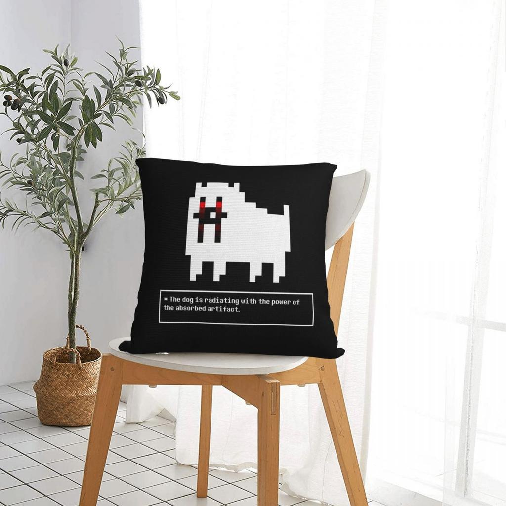 Undertale Annoying Dog Video Game Cute  Square Pillowcase Pillow Cover Cushion Throw Pillow for Home Bedroom Car