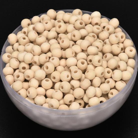 100Pcs 6/8/10/12/14mm Wooden Loose Beads for DIY Jewelry Earring Bracelet Craft