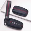 Silicone Key Fob Cover with Matching Keychain Compatible with Ford F150 F250 F350 Explorer Edge Escape Fusion Mustang Expedition, Fits Ford Escape