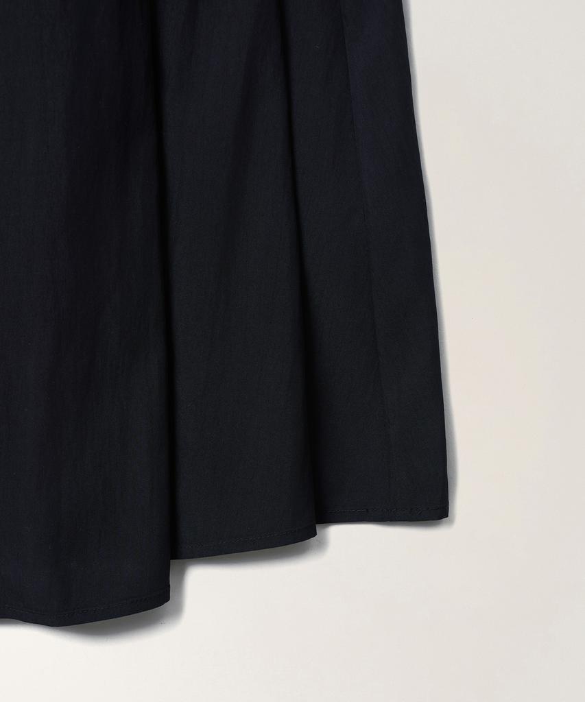 Tudument Shirring Sleeveless Long Dress_Black