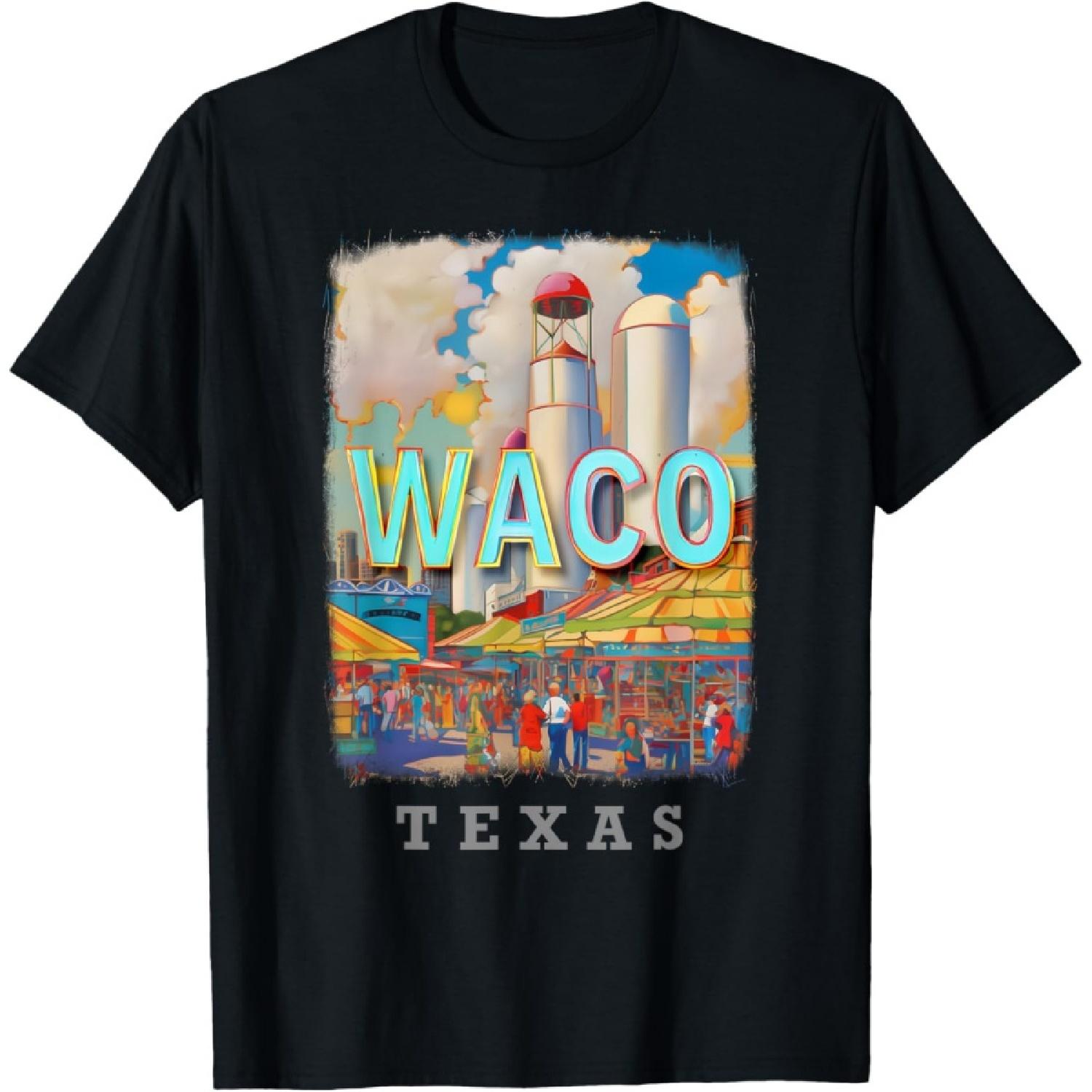 Waco Texas TX Magnolia Silos SD884 T-Shirt S