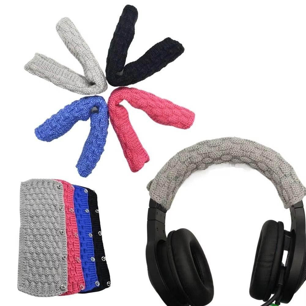 Knitted Braided Headphone Cover Wool Fabric Earphone Case Headphone Headband Protector Replacement