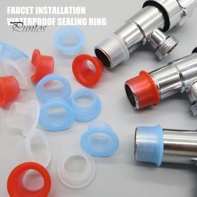 10/50/100Pcs Faucet Sealing Gaskets Heat-Resistant Universal Simple Installation High Pressure Faucet Leak-Proof Sealing Gaskets Silicone Plugs