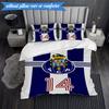 3PCS Fc Space Emblem Printed Soft Bedding Set,Including 1pc Duvet Cover And 2pcs Pillowcases Perfect for Bedroom, Dormitory, Fan gift
