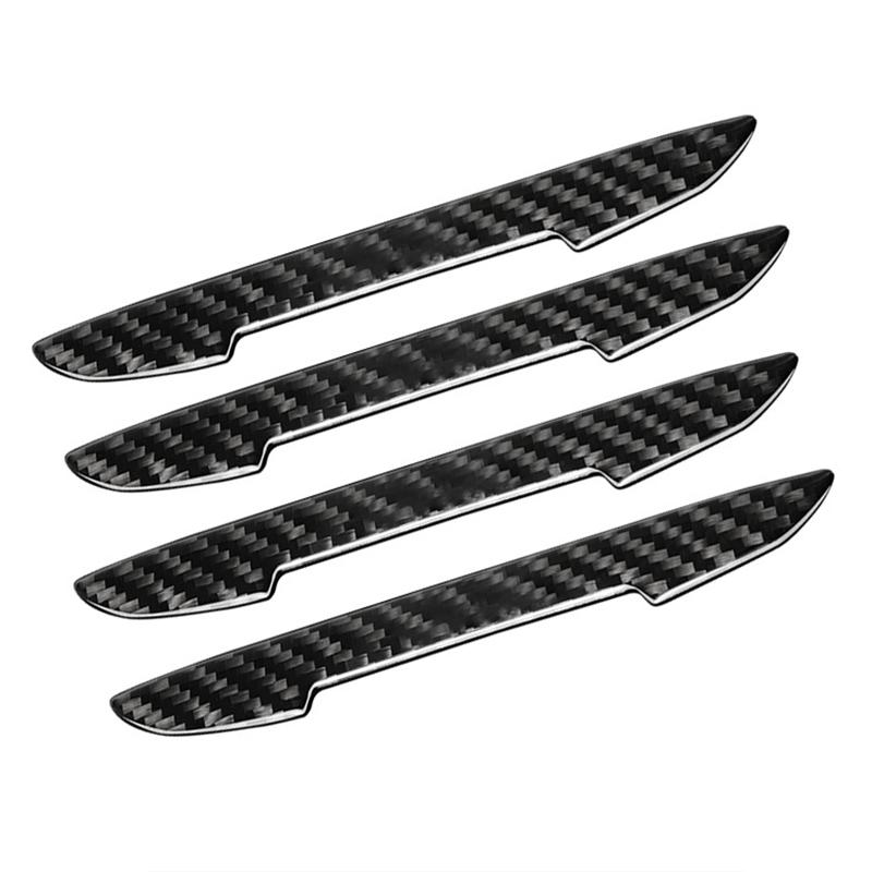 14PCS Carbon Fiber Car Door Bowl Handle Stickers Car Door Handle Bowl Scratch Protector Car  Anti-collision Protection Strip