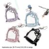 Porte-clés Housse de Badge Épinglette Kawaii Portable 58mm Collection Mignonne Fait Main Bricolage Remplissage Sac à Dos Organisateur de Badges Anime PVC Cadeaux