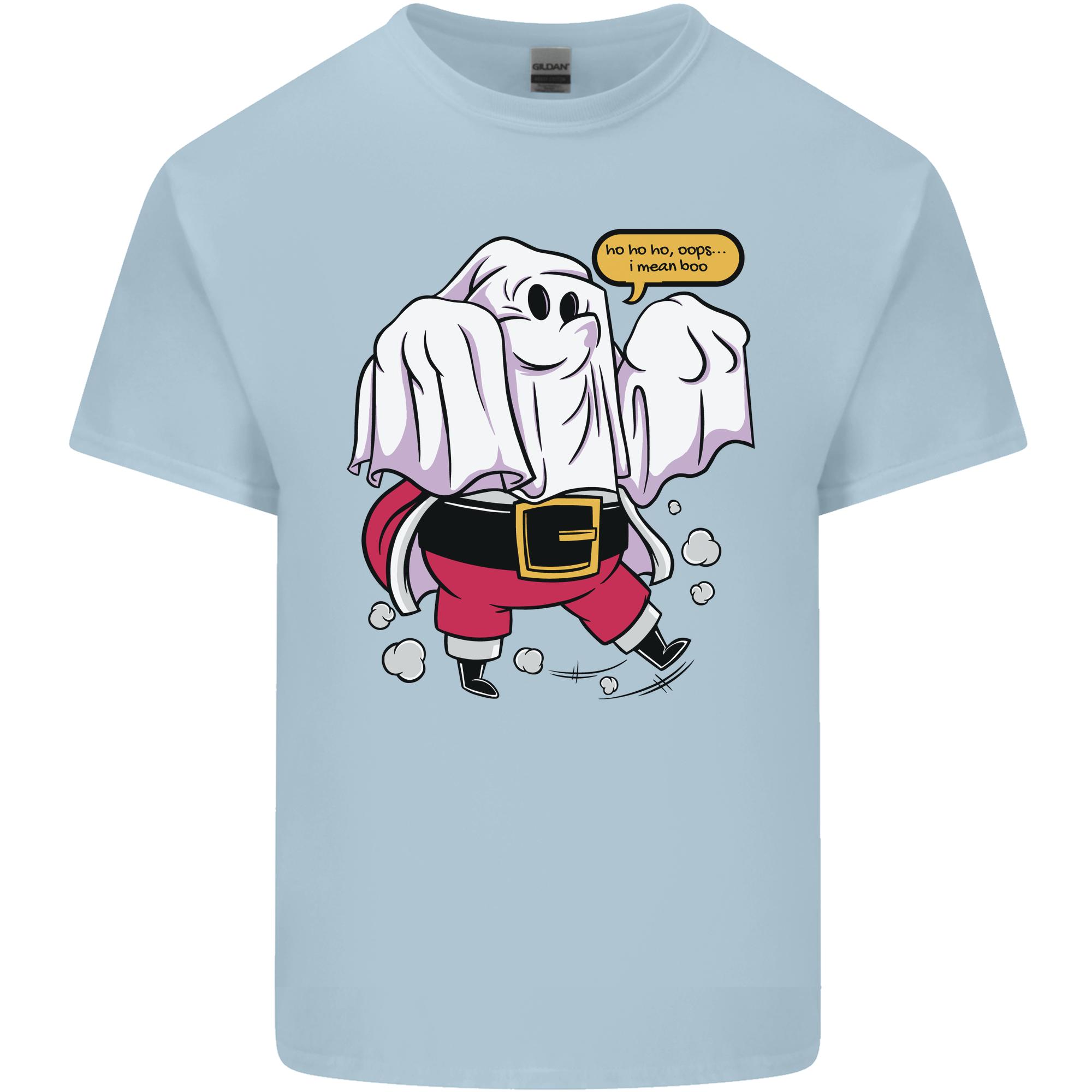Funny Santa Ghost Christmas Halloween Unisexs Light Cotton TShirt S