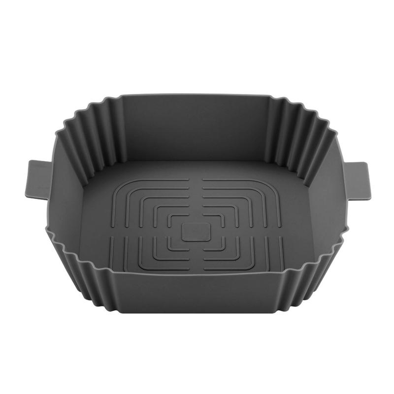 

Квадратный вкладыш для аэрофритюрницы, силиконовая корзина с антипригарным покрытием, многоразовые аксессуары для аэрофритюрницы, силиконовый материал, 4 цвета для аэрофритюрницы серый