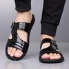 TUINANLE Men Slippers Leather Mens Shoes Slippers Casual Sandals for Men Outdoor Chaussure Homme Sandalias