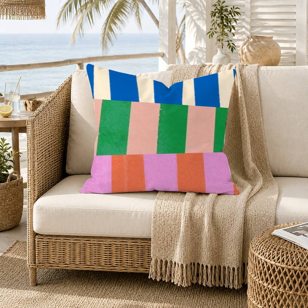 Striped ColorBlocking Art Pattern Pillow Case for Sofa Living Room Home office Decor Protective Cover