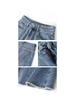 Introducing the "NEWOPEN 2025 Retro Washed Patchwork High Waist Denim Midi Skirt S5097" – a Stylish Summer Staple for a Slimming Vintage Look.
