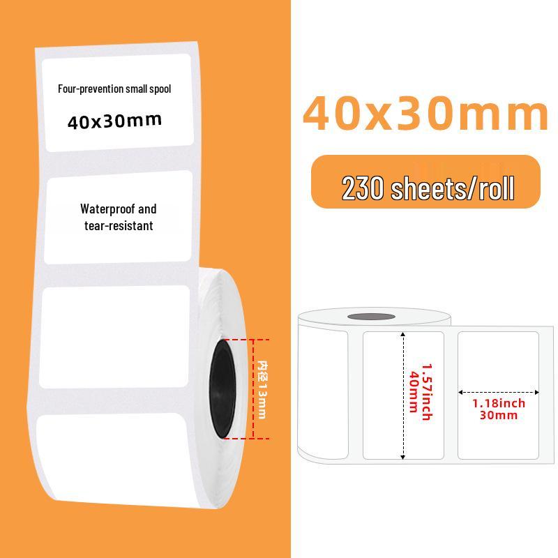 Yacole Tear-Resistant Thermal Barcode Label Paper for Phomemo M110/M220