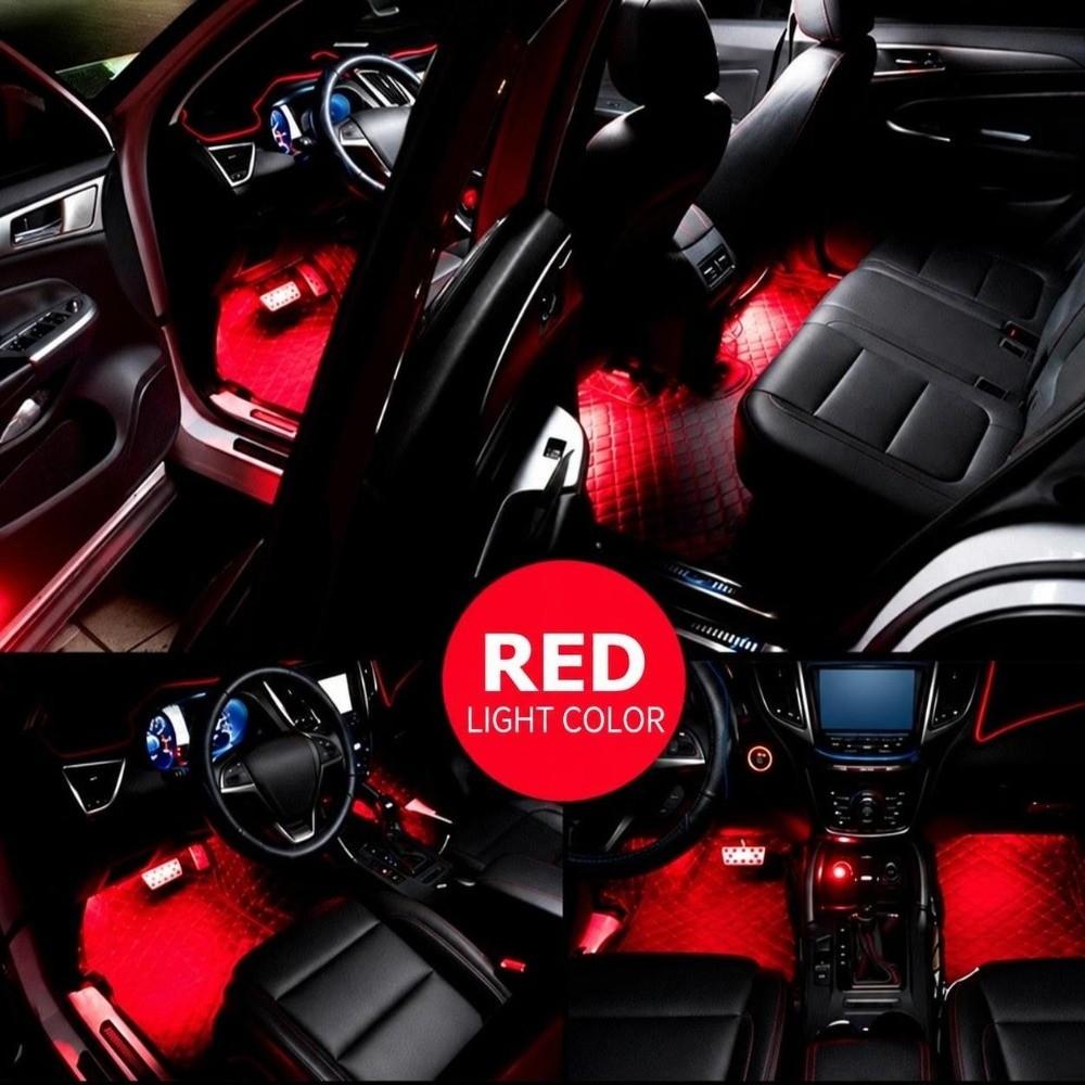 RGB Car LED Strip Lights 4 in 1 Car Interior LED Lights Car LED Footwell Lights  Car Floor Decor