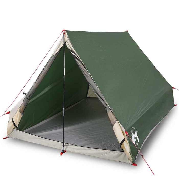 VidaXL Tente de camping en forme de A 2 personne vert imperméable, tente, abri de camping, abri de jardin, tente de jardin, 94755
