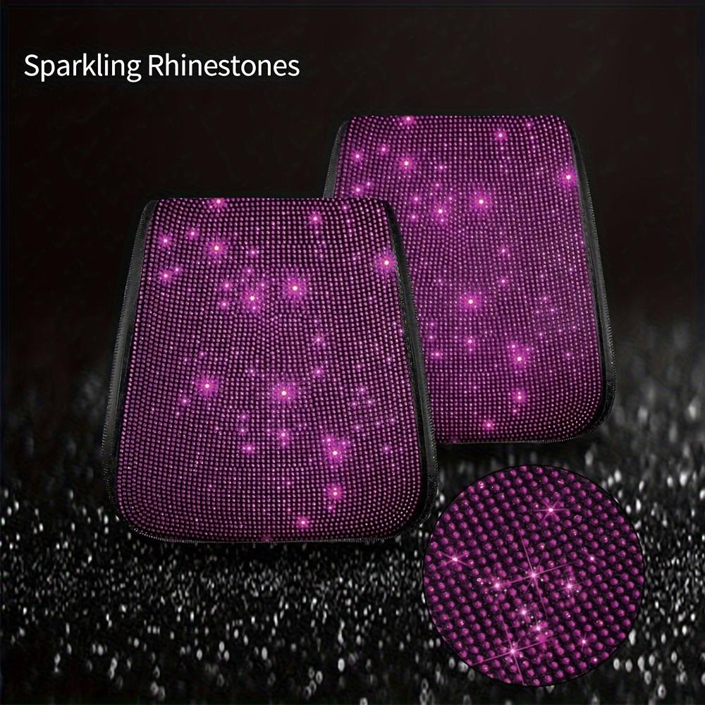 2pcs Bling Car Headrest Covers for Women Full Rhinestone Headrest Fits Most Cars