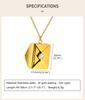 Customzied Envelope Locket Necklace Pendant For Women, Stainless Steel Love Letter Engrave Personalized Secret Message Jewelry