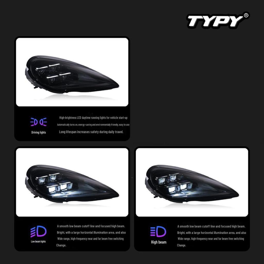 Modified Headlight Assembly for 2010-2013 Porsche Panamera 970.1