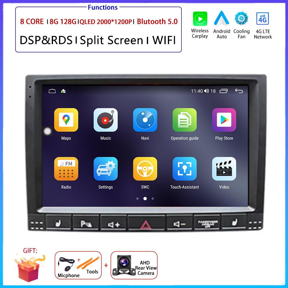 9"4G Android OS For Volkswagen VW Touareg 2002 - 2012 Car Radio Stereo Multimedia Video GPS Navigation Player QLED Screen BT 5.0