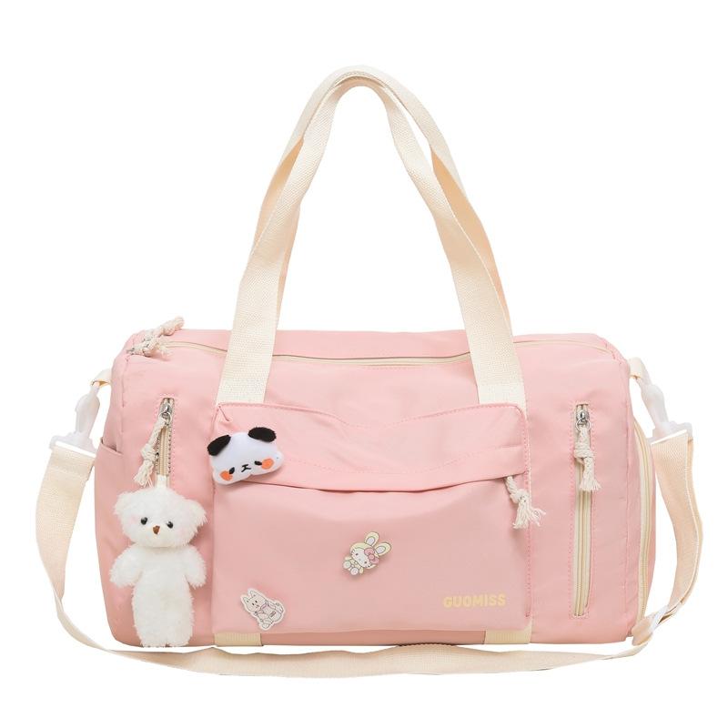 Cartoon Travel Handbag for Women with Large Capacity Lightweight Storage Bag Independent Shoe Warehouse Sports Gym Bag Boarding Bag