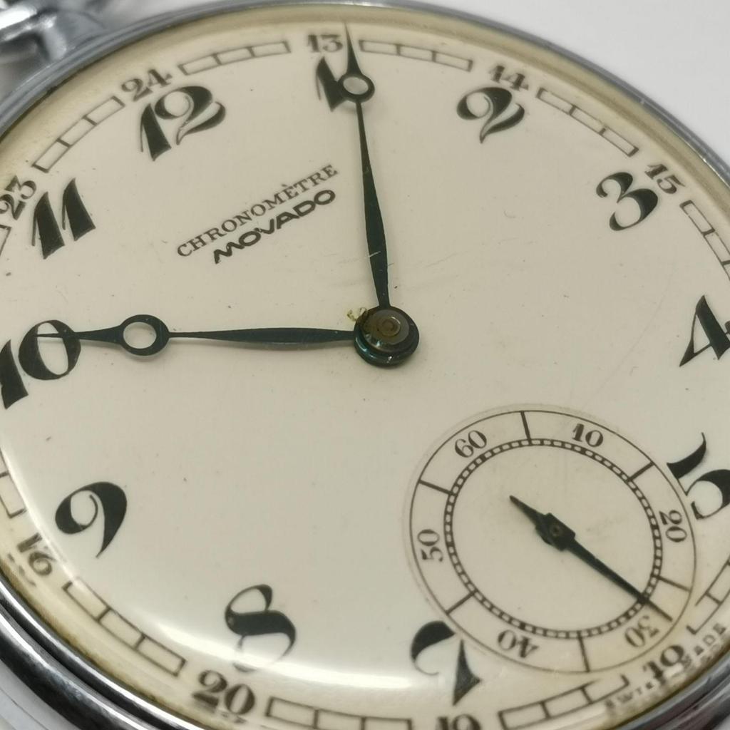 Used CHRONOMETRE MOVADO Manual winding pocket watch Operation not confirmed Clock Used Control number KKVNKO292