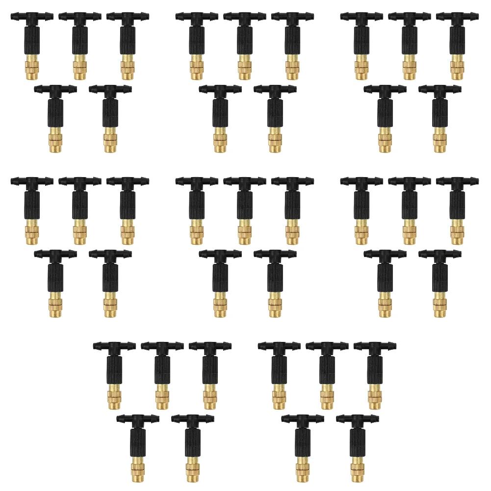 5-50Pcs Adjustable Misting Nozzle Garden Patio Water Mister Brass Spray Sprinkler Adjustable Copper Atomization Single Nozzle