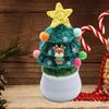 Tabletop Christmas Tree Knitted Potted Tree Table Decoration With Deer Winter Decoration Art Craft For Holiday Home Tabletop