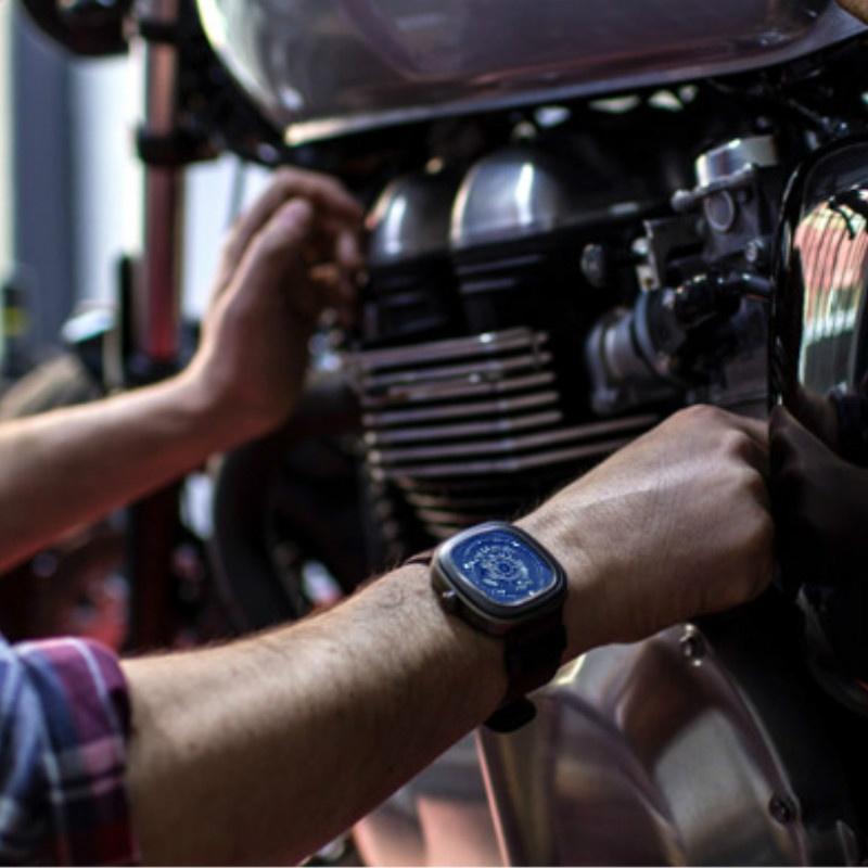 Orologio meccanico automatico quadrato Cintura in pelle da uomo vuota  acquista in modo economico — spedizione gratuita, recensioni reali con foto  — Joom