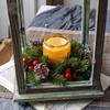Christmas Festival Candles Garlands Holiday Garlands Candlesticks Holiday Family Kitchen Dining Table Center Wreath of Lights