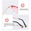 Internet celebrity street shot new polygonal sunglasses women's big face thin marine sunglasses rimless trimmed sunglasses