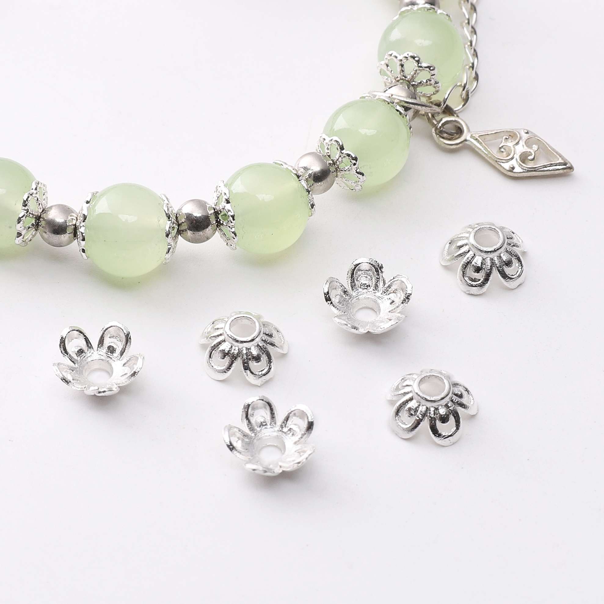 

Сплав Цветок Поднос Разделитель Аксессуары Подвески Подвеска Для Изготовления Ювелирных Изделий DIY Серьги Ожерелье Браслет 14 8mm 50pcs