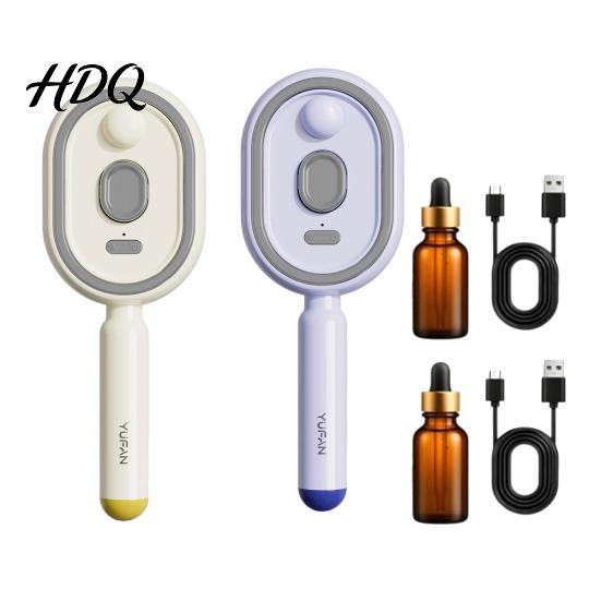 Peine de Vapor Autolimpiante 1/2 Piezas Cepillo Eléctrico con Spray y Almohadilla de Aire Recargable por USB Cepillo Masajeador con Niebla Antifrizz para Cabello Seco Dañado Cuero Cabelludo