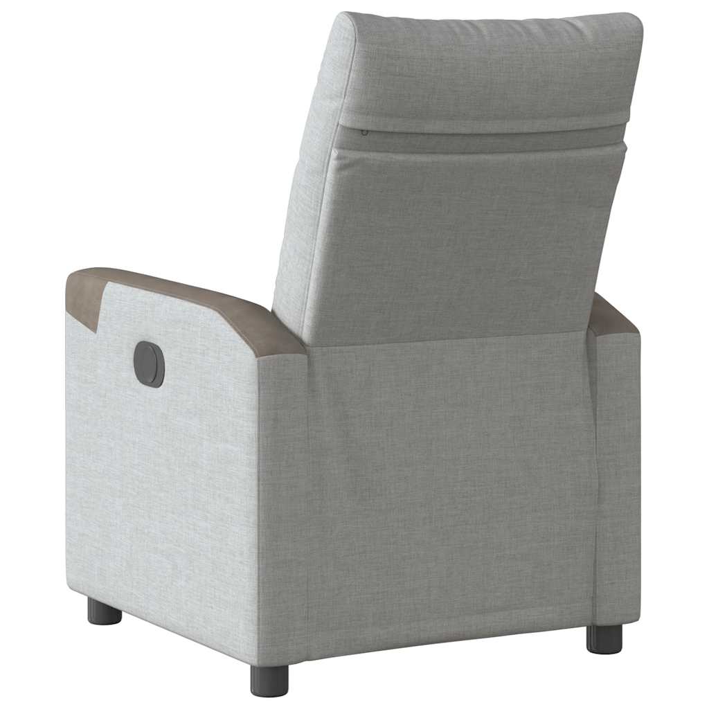 Electric Recliner Chair Cloud Gray Fabric