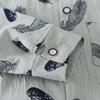 Boys' Cartoon Print Long Sleeve Top & Elastic Jeans Two-Piece Set