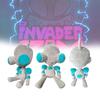 Invader Zim Plush Doll Soft Alien Toy For Fans Of Enter The Florpus 30cm Gray