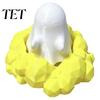 Mini Desk Accessory 3D Printed Cute Ghost Fidget Clicker Toy, Halloween Stress Trendy Office Decoration Relief Ornament Pen Holder, Novelty