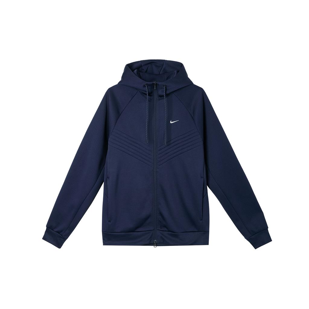 Nike Therma-Fit Outdoor Casual Sports Hooded Zip Jacket Men Jackets Obsidian FZ1108-451