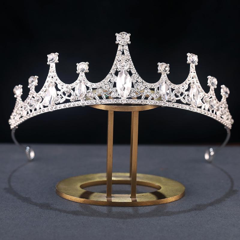 Корона невесты Европейский и американский головной убор Аксессуар для волос Стразы Мода Королева Свадебные аксессуары Свадебные украшения